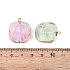 Brass Glass Pendants KK-Q076-01KCG-4