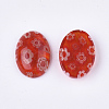 Handmade Millefiori Lampwork Cabochons LAMP-S191-10-2