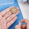 3Pcs 3 Styles 925 Sterling Silver Spring Gate Rings FIND-PH0023-41-3