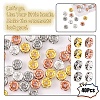 40Pcs 4 Colors Brass with Crystal Rhinestone Spacer Beads KK-YW0001-39-2