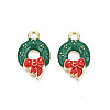 Rack Plating Alloy Enamel Charms X-ENAM-N055-167-2