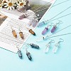 Bullet Shaped Natural Mixed Gemstone Jewelry Sets SJEW-JS01204-8