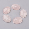 Natural Rose Quartz Flat Back Cabochons X-G-G741-18x25mm-21-1