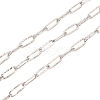 Tarnish Resistant 304 Stainless Steel Textured Paperclip Chains CHS-I009-01P-1