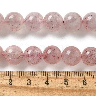 Natural Strawberry Quartz Beads Strands G-L595-C03-04-1