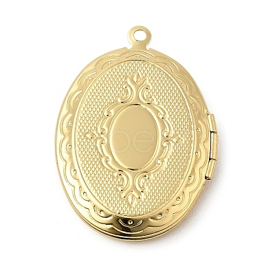 Brass Locket Pendants KK-P342-01B-G-01-1
