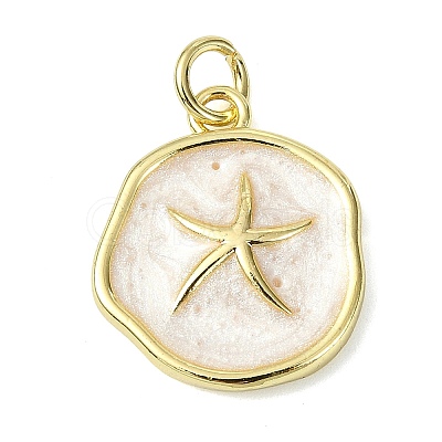 Ocean Theme Brass Enamel Pendants LS-KK-H270-06G-06-1