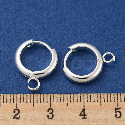 201 Stainless Steel Huggie Hoop Earring Findings STAS-P283-01X-S-1