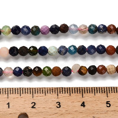 Natural Mixed Gemstone Beads Strands G-RM2025-A16-4mm-1