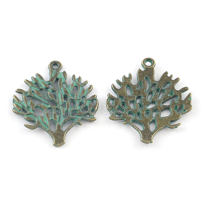 Zinc Alloy Tree Pendants PALLOY-R065-010-LF-1