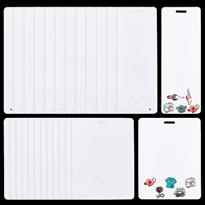 24Pcs 2 Styles PVC Plastic Badge Display Cards DIY-FG0006-35-1