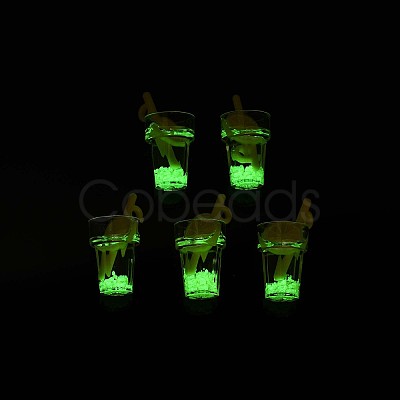 Imitation Fruit Tea Resin Pendants CRES-S359-31H-1
