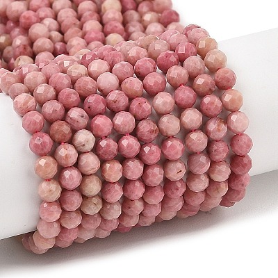 Natural Rhodochrosite Beads Strands G-E411-11A-4mm-1