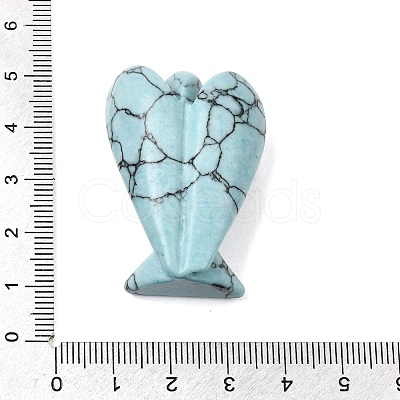 Synthetic Turquoise Angel Figurine DJEW-N006-01A-27-1