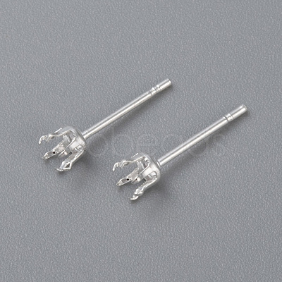 304 Stainless Steel Stud Earring Findings STAS-D448-087S-4mm-1