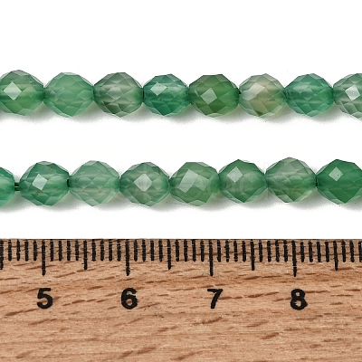 Dyed & Heated Natural Green Onyx Agate Beads Strands G-K376-F23-01-1