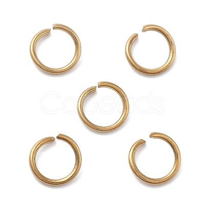 Ion Plating(IP) 304 Stainless Steel Open Jump Rings X-STAS-M081-01G-03-1