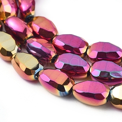 Electroplate Glass Beads Strands X-EGLA-G036-A-FP02-1