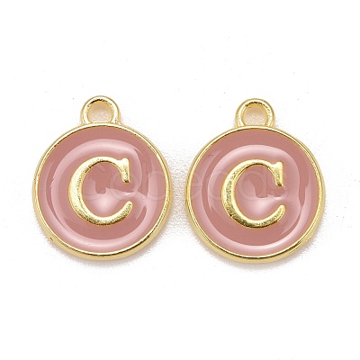 Golden Plated Alloy Enamel Charms ENAM-S118-07C-1