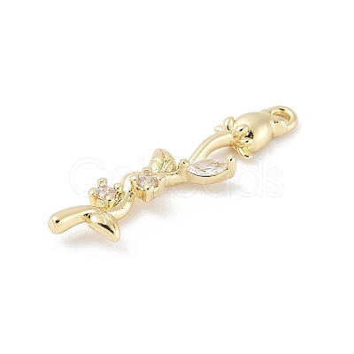 Brass Micro Pave Cubic Zirconia Pendants KK-M326-13C-G-1