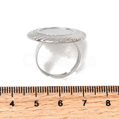 304 Stainless Steel Cuff Ring Components STAS-P403-04P-1