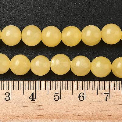 Natural Yellow Jade Bead Strands G-K121-01-8mm-1