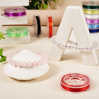 12 Rolls 12 Colors Strong Stretchy Beading Elastic Thread EW-TA0001-05-1