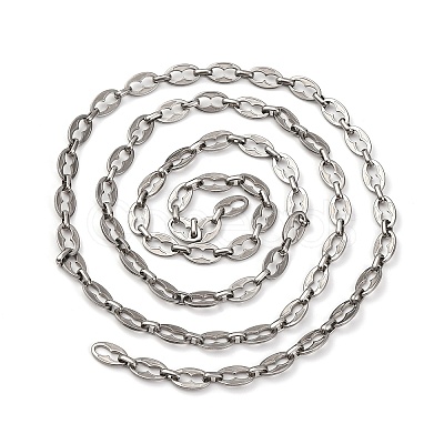 304 Stainless Steel Oval Link Chains CHS-S012-11P-1