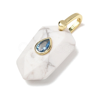 Natural Howlite Pendants GG-CBA5FCC-01G-02-1