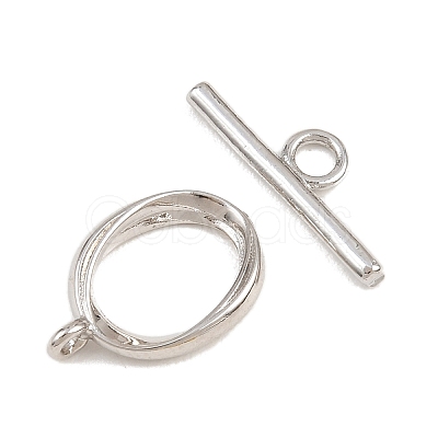 Oval Brass Toggle Clasps KK-G548-35P-1