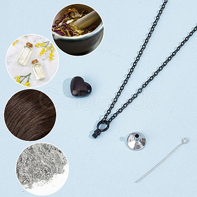 Stainless Steel Urn Ashes Necklace NJEW-CN0001-03B-1