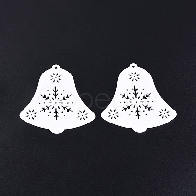 Christmas Theme Spray Painted Wood Big Pendants WOOD-N005-81A-1