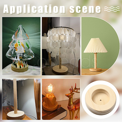 Rubber Wood Timber Table Lamp Base WOOD-PH0003-60A-1