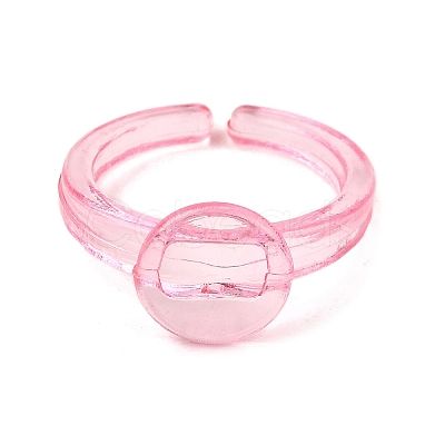 Children's Transparent Plastic Open Cuff Ring Components KY-C022-01A-1