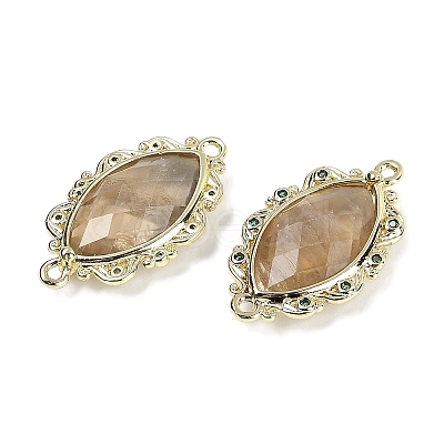Natural Yellow Fluorite Faceted Horse Eye Links G-B126-02G-01-1