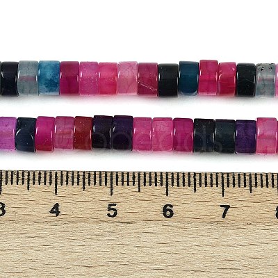 Dyed Natural Agate Beads Strands G-U030-B01-03-1