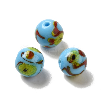 Handmade Lampwork Beads Strands LAMP-G162-08A-09-1