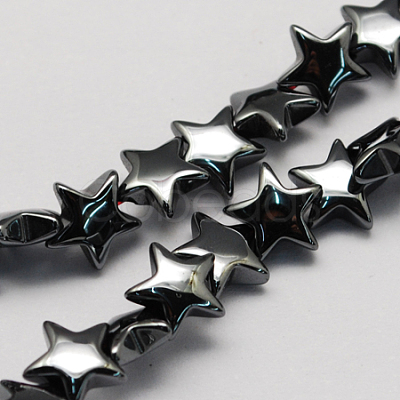 Non-magnetic Synthetic Hematite Beads Strands X-G-Q899-8mm-1