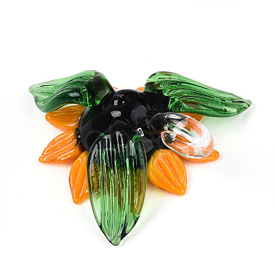 Handmade Lampwork Pendants LAMP-N034-06C-1