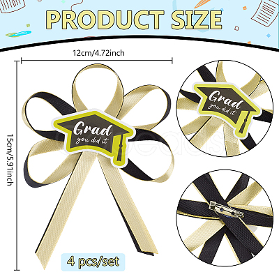 4Pcs Polyester Brooches JEWB-PH01287-1