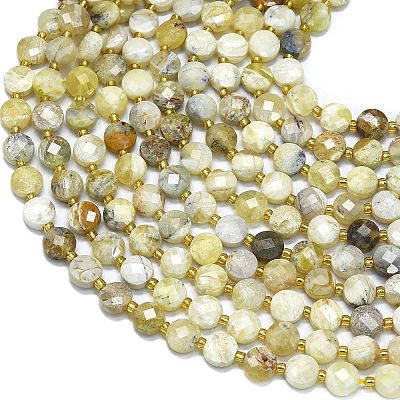 Natural Yellow Opal Beads Strands G-K389-B32-01-1