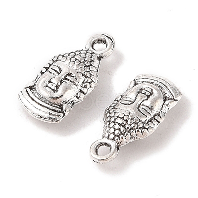 Tibetan Style Alloy Buddha Head Pendants X-TIBEP-M031-05AS-1