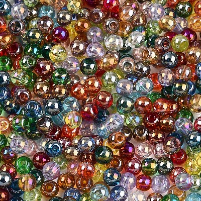 Transparent Colours Rainbow Glass Seed Beads SEED-N007-08-1
