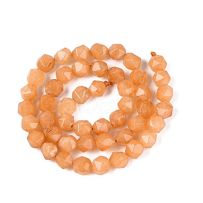 Dyed Natural White Jade Beads Strands G-T139-8mm-46R-1