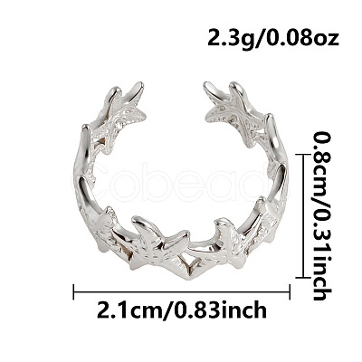 Ocean Animals 304 Stainless Steel Cuff Open Rings OU3325-9-1
