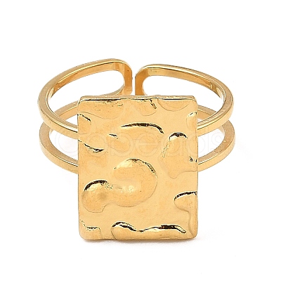 304 Stainless Steel Open Cuff Rings RJEW-Z018-17G-1
