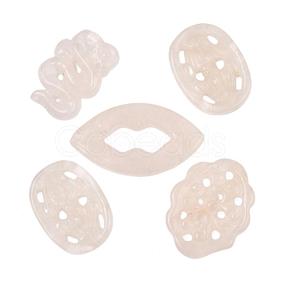 Natural Rose Quartz Carved Beads GG-CBA3D9B-01-1