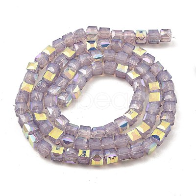 Baking Painted Glass Beads Strands DGLA-D001-05I-1