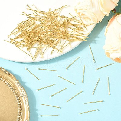 SHEGRACE Brass Flat Head Pins XGR0084G-32G-1