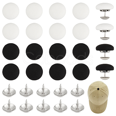 2 colors 20 sets Cloth Covered Alloy Buttons BUTT-PH0001-39-1